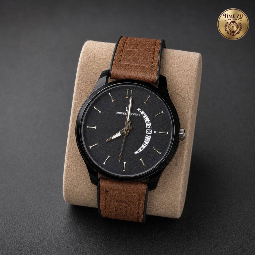 Universe Point UP Brown Leather Watch